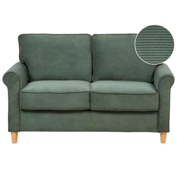 2 Seater Jumbo Cord Sofa Dark Green RONNEBY