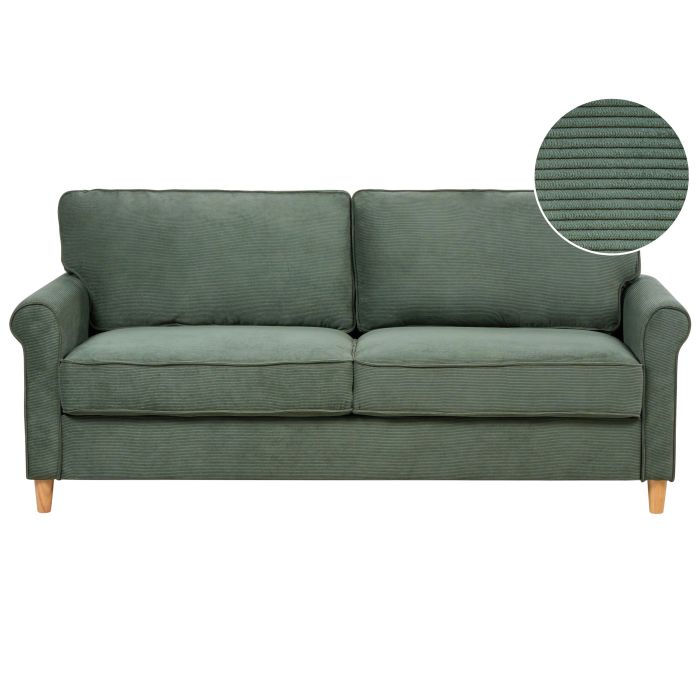 3 Seater Jumbo Cord Dark Green RONNEBY