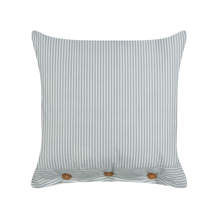 Cushion Striped 45x45cm Green and White