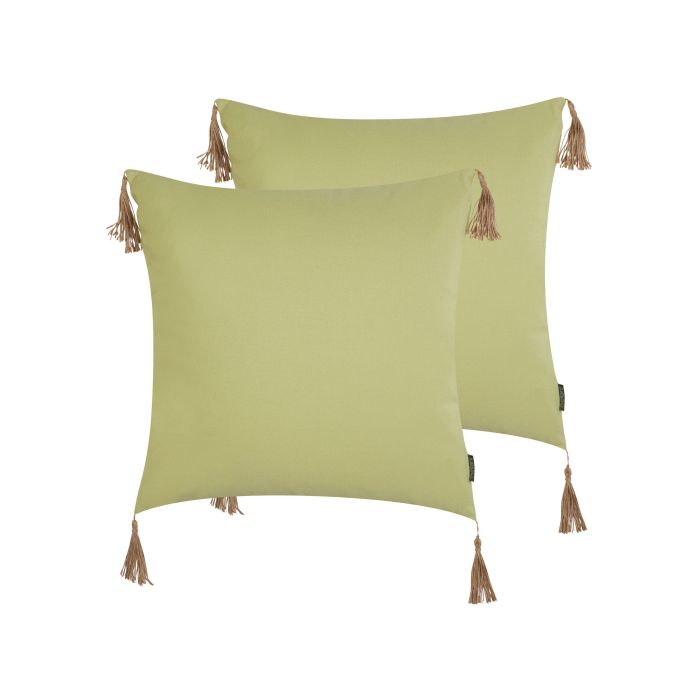 Set of 2 Cushions 45x45cm Green