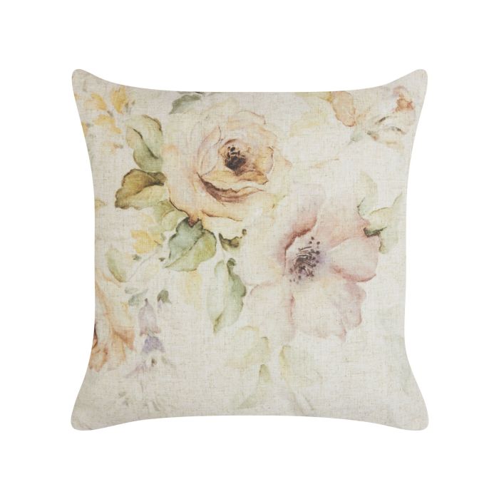 Cushion Floral Pattern 45x45cm Beige