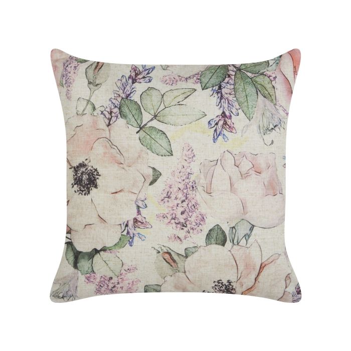 Cushion Floral Pattern 45x45cm Violet