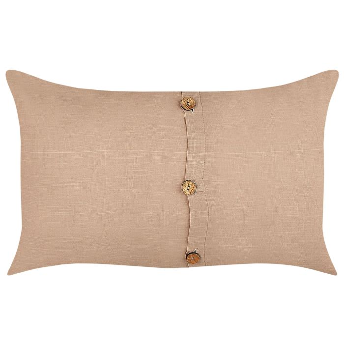 Set of 2 Linen Cushions 30x50cm Beige