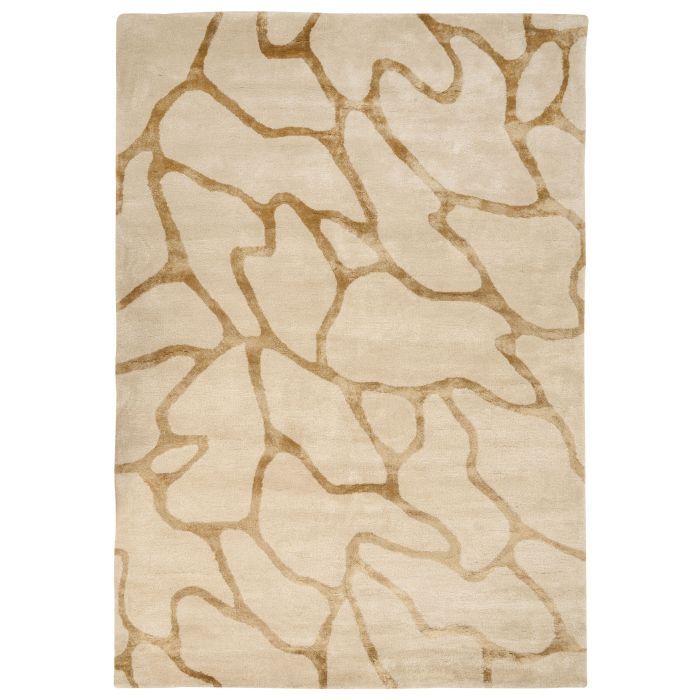 Viscose Area Rug Geometric Pattern 160x230cm Beige