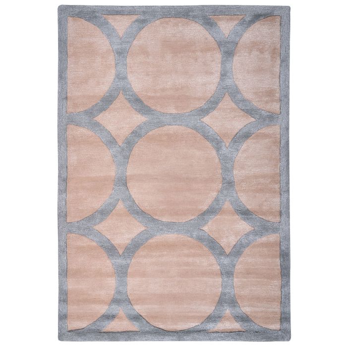 Viscose Area Rug 160x230cm Beige and Grey