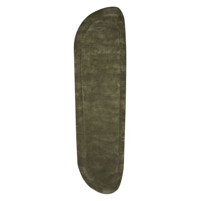 Viscose Area Rug 80x250cm Dark Green