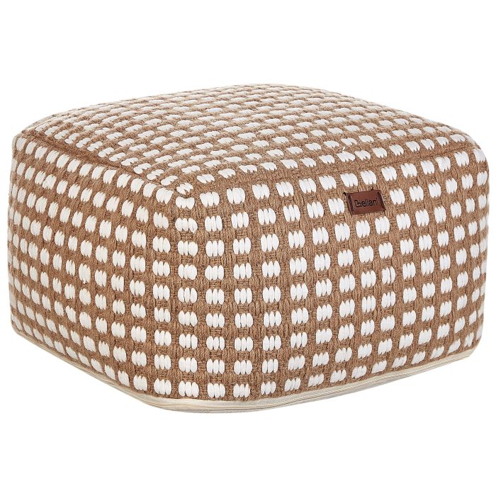 Cotton Pouffe Beige CHILAR