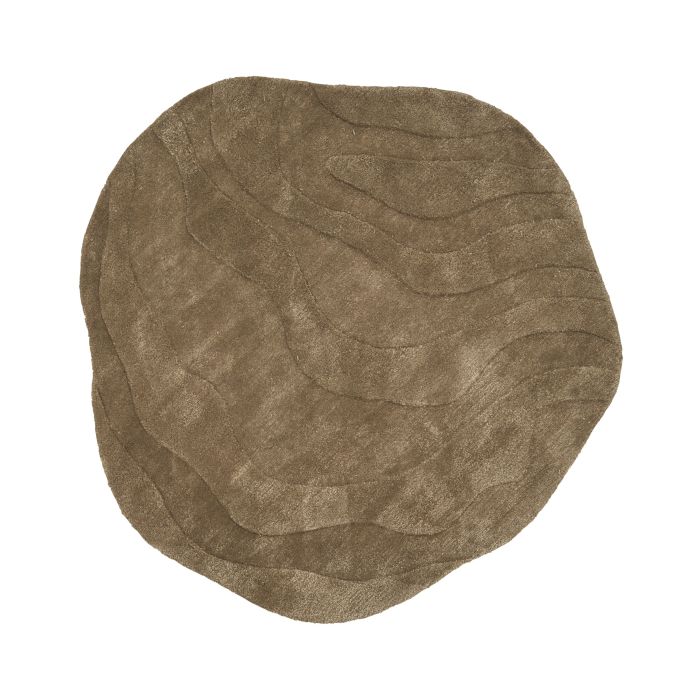 Viscose Area Rug 160x160cm Green