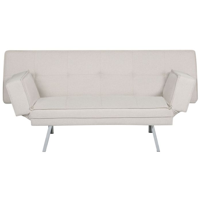 Fabric Sofa Bed Beige BRISTOL