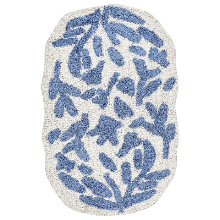 Cotton Bath Mat 60x90cm Blue