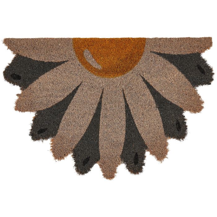 Coir Doormat Flower Shape Multicolour HOTAKA