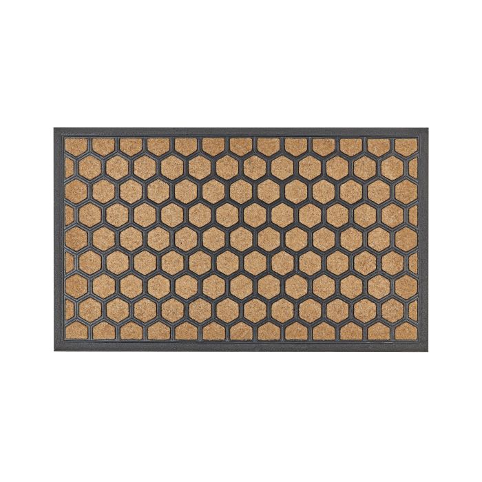 Doormat Geometric Pattern Natural and Black TANDYKUL