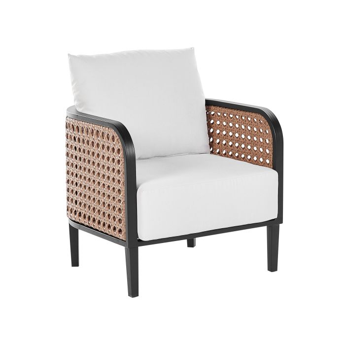 Aluminium Garden Armchair Off-White MONTEFALCO