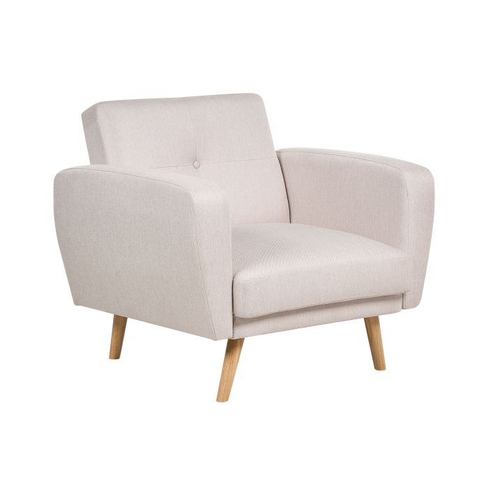 Fabric Armchair Beige FLORLI