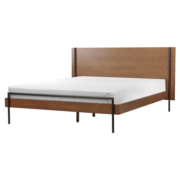 EU King Size Bed Dark Wood LIBERMONT