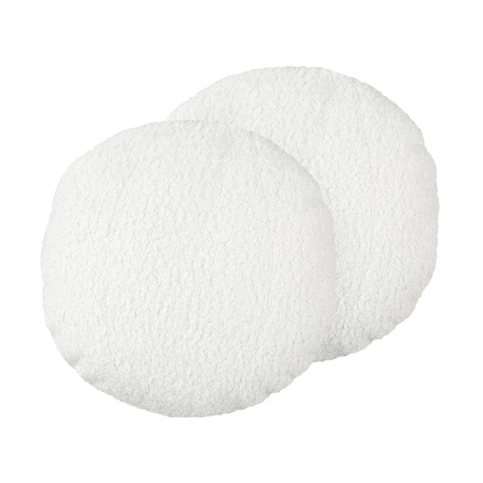 Set of 2 Teddy Cushions 30cm White