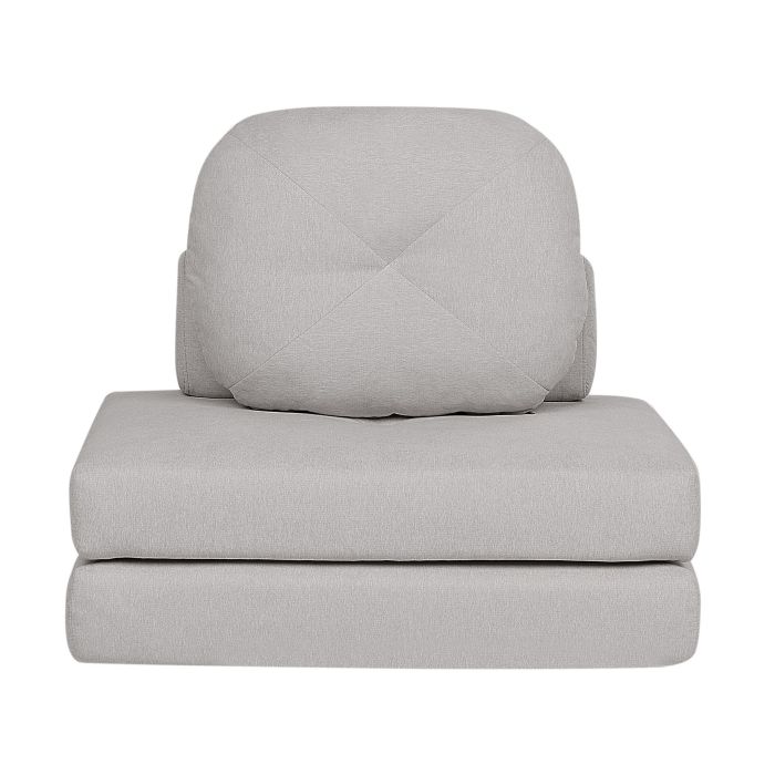Fabric Single Sofa Bed Light Grey OLDEN