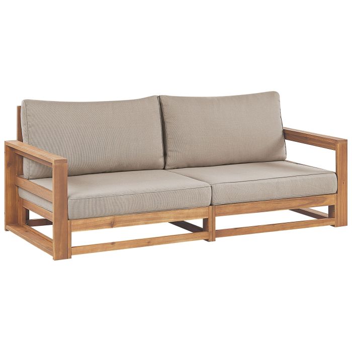 2 Seater Certified Acacia Wood Garden Sofa Light TIMOR II