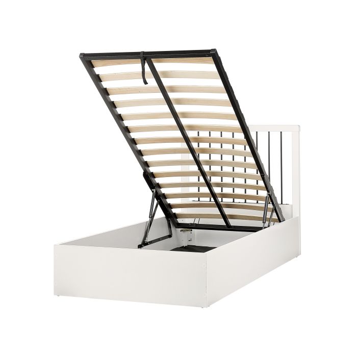 EU Single Size Ottoman Bed White ROUVILLERS