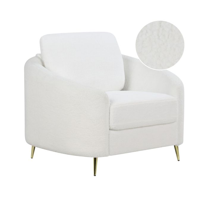 Boucle Armchair White TROSA