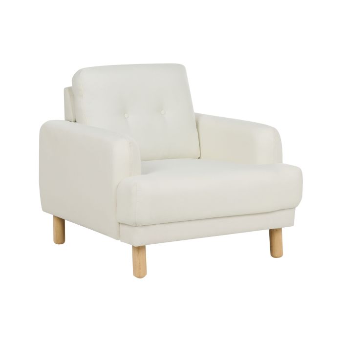 Fabric Armchair Off-White TUVE