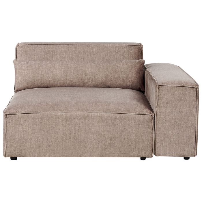 Left Hand Fabric Corner Seat Brown HELLNAR