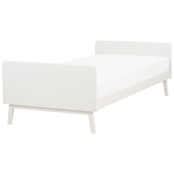 Wooden EU Single Size Bed White BONNAC