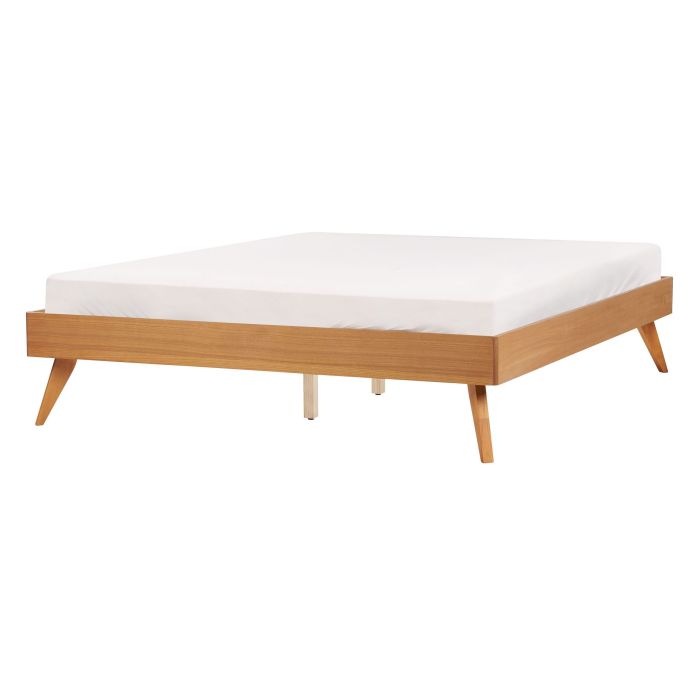EU Double Size Bed Light Wood BERRIC