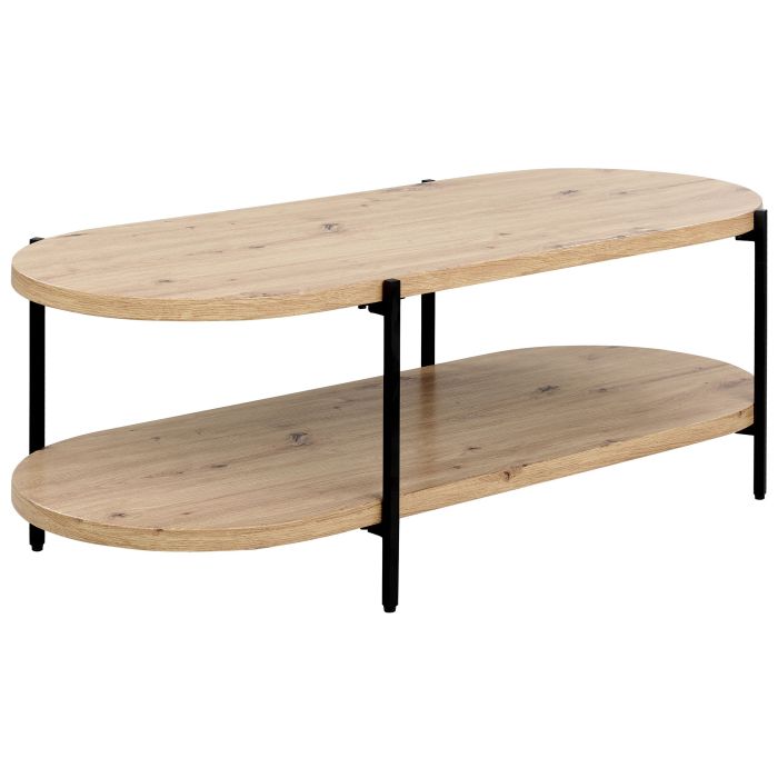 Coffee Table with Shelf Light Wood BALINGER