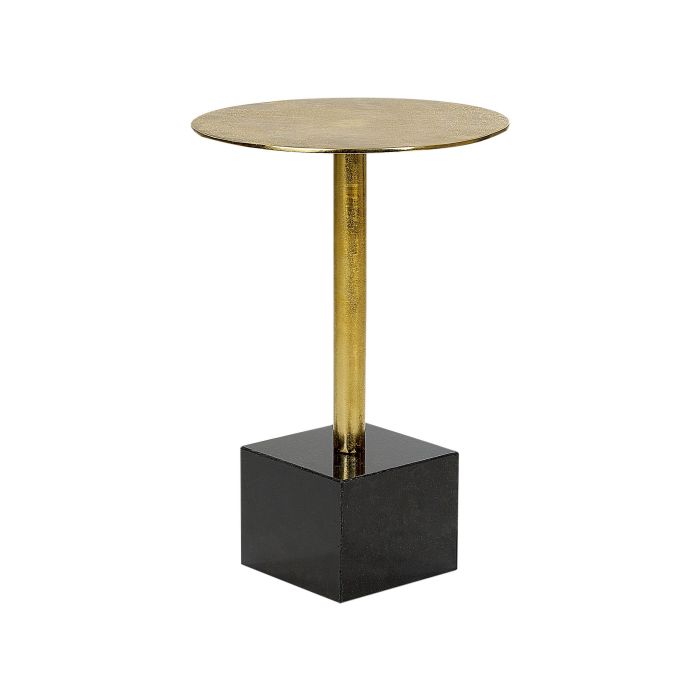 Metal Side Table Gold and Black COLIBRI