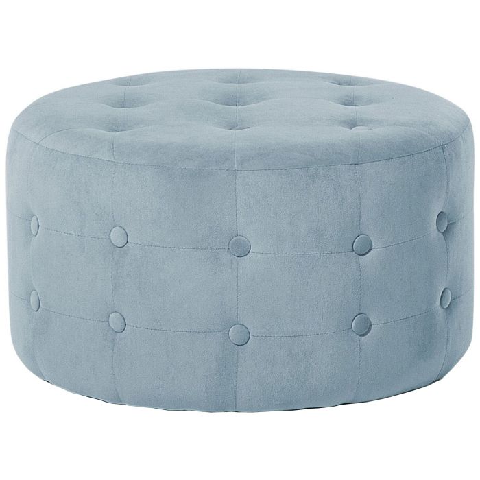 Velvet Pouffe Footstool Grey TAMPA