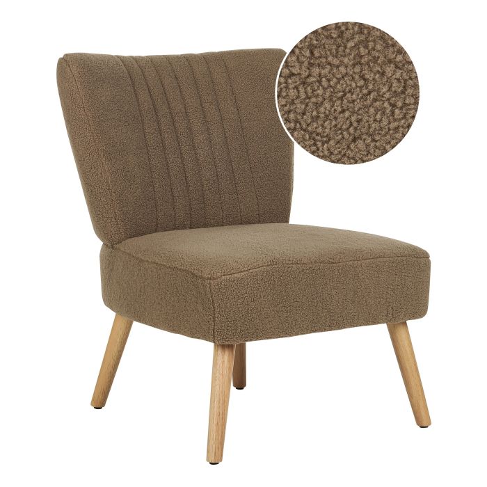 Boucle Armchair Brown VAASA
