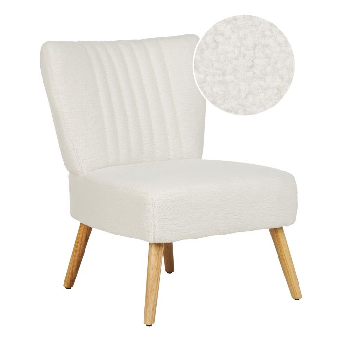Boucle Armchair White VAASA