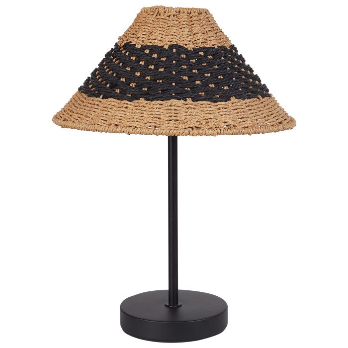 Paper Rope Table Lamp Beige and Black MOMBA