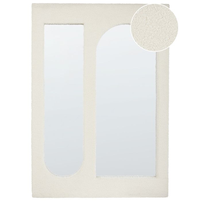 Boucle Wall Mirror 70x100cm Off - White
