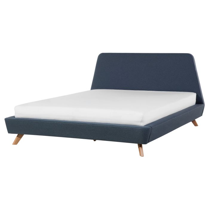 Fabric EU King Size Bed Blue VIENNE