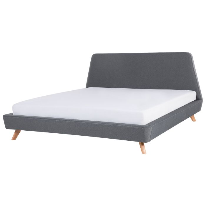 Fabric EU Super King Size Bed Grey VIENNE