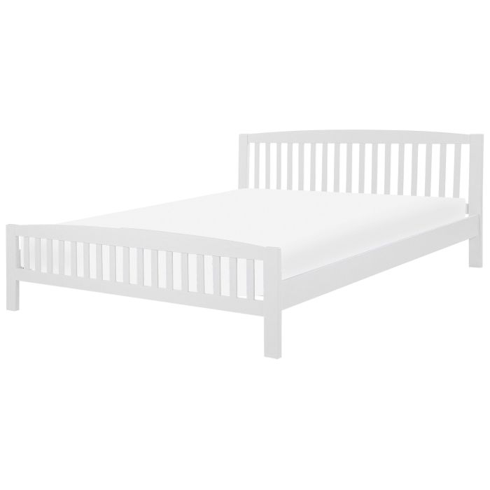 Wooden EU Super King Size Bed White CASTRES