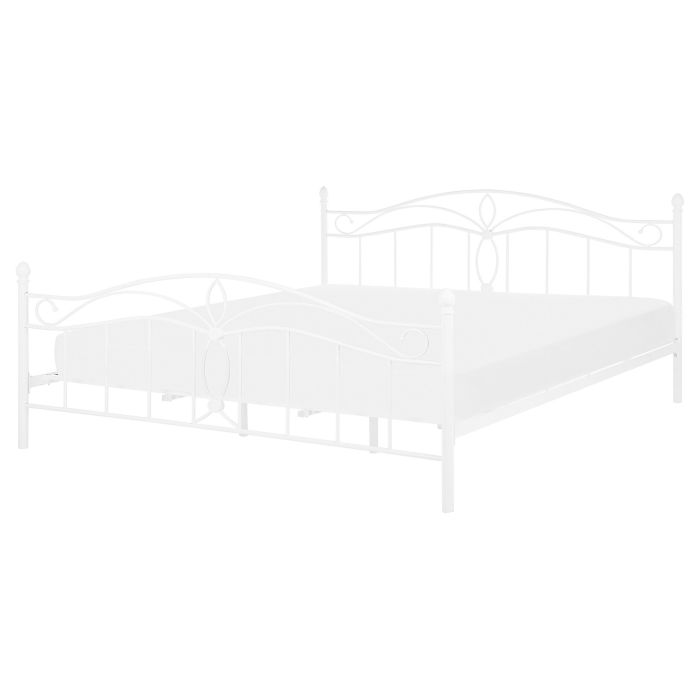 Metal EU King Size Bed White ANTLIA