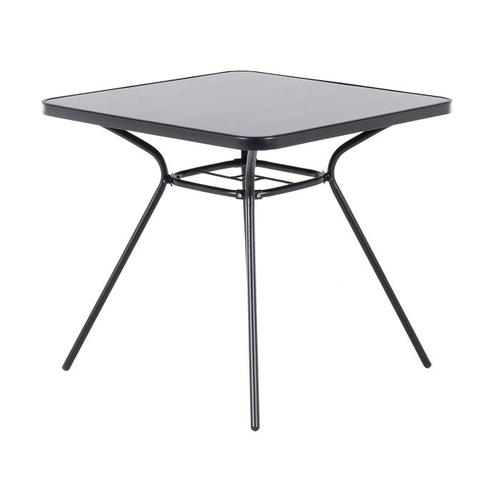 Garden Table 80 x 80 cm Black LIVO