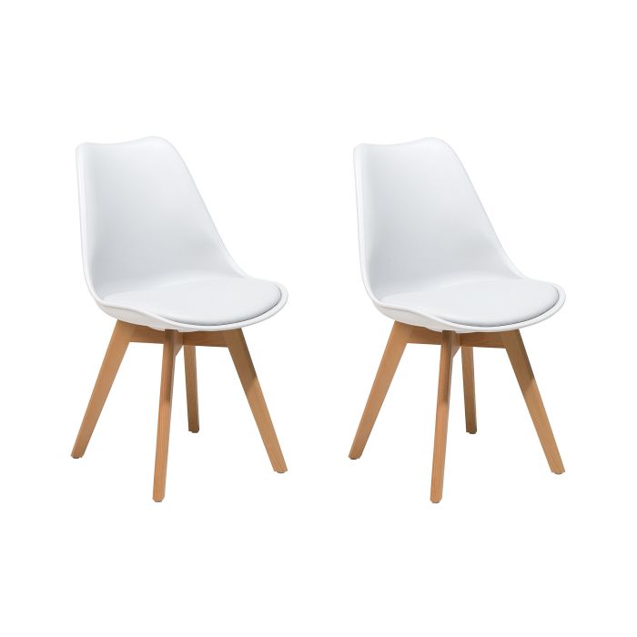 Set of 2 Dining Chairs White DAKOTA II
