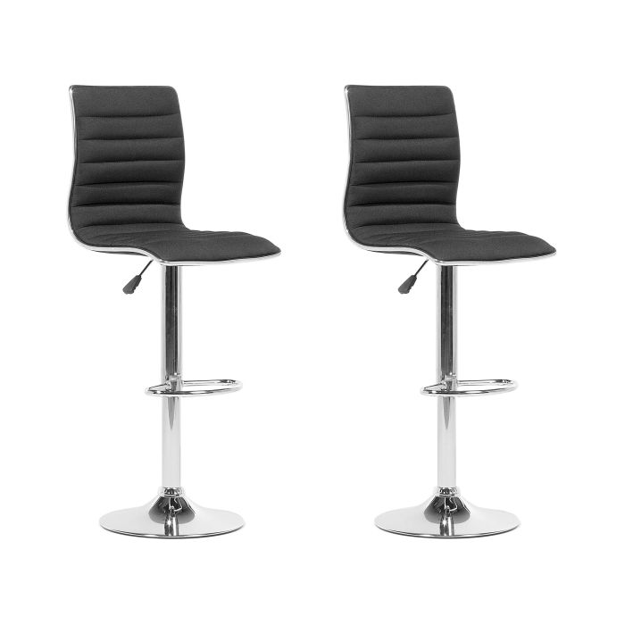 Set of 2 Bar Stools Black LUCERNE