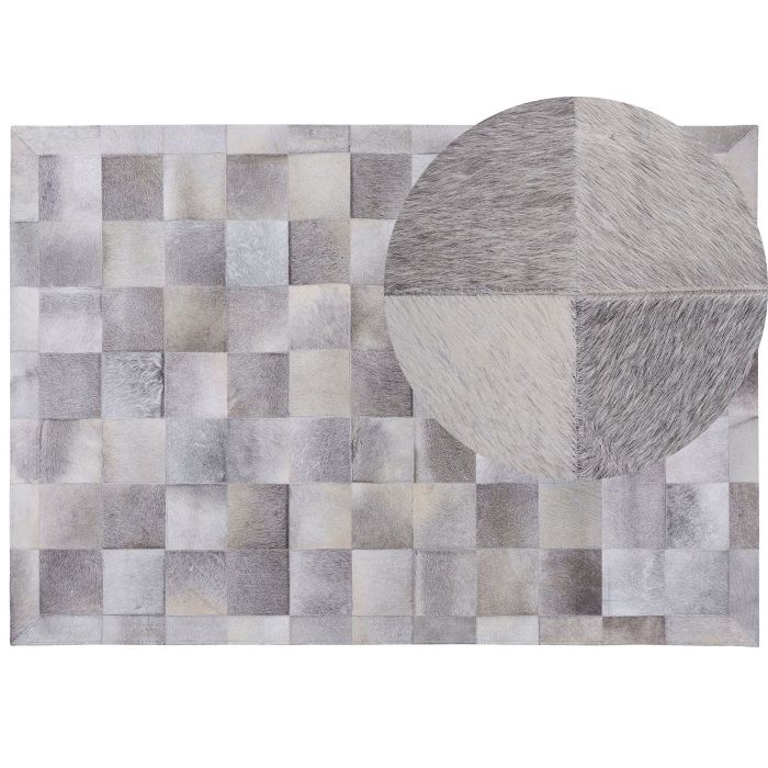 Cowhide Area Rug 160x230cm Grey