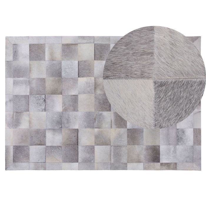 Cowhide Area Rug 140x200cm Grey