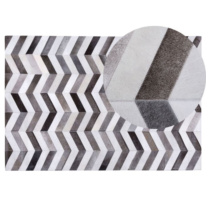 Cowhide Area Rug 140x200cm Grey