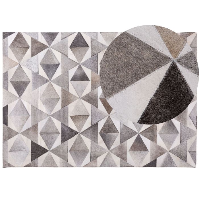 Cowhide Area Rug 160x230cm Grey