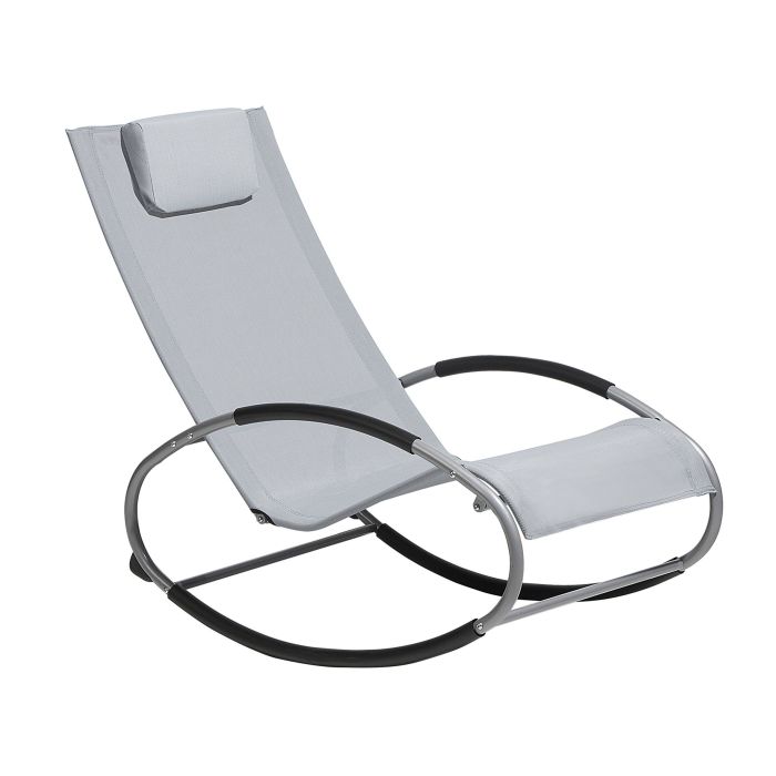 Rocking Sun Lounger Grey CAMPO