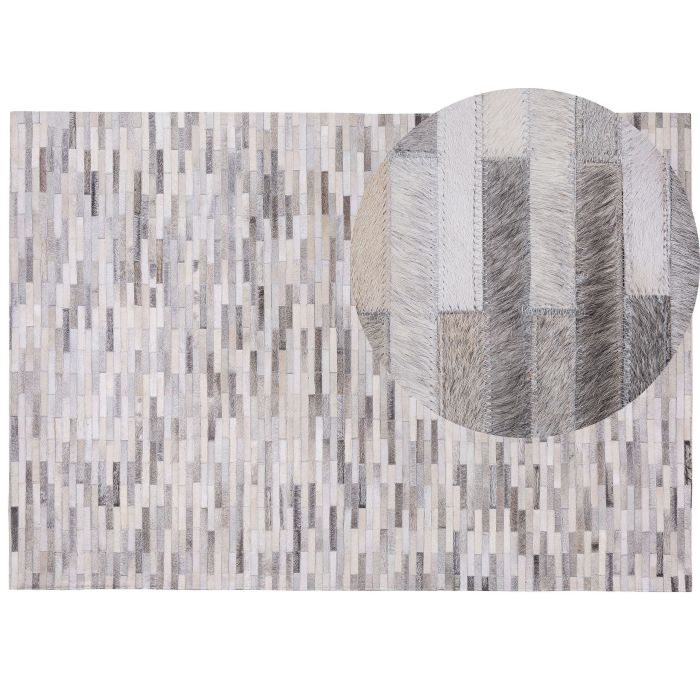 Cowhide Area Rug 160x230cm Grey