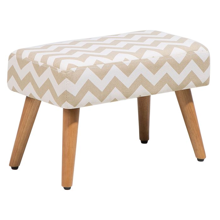 Footstool Fabric Beige TAKOMA