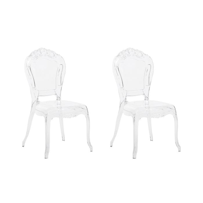 Set of 2 Accent Chairs Acrylic Clear VERMONT